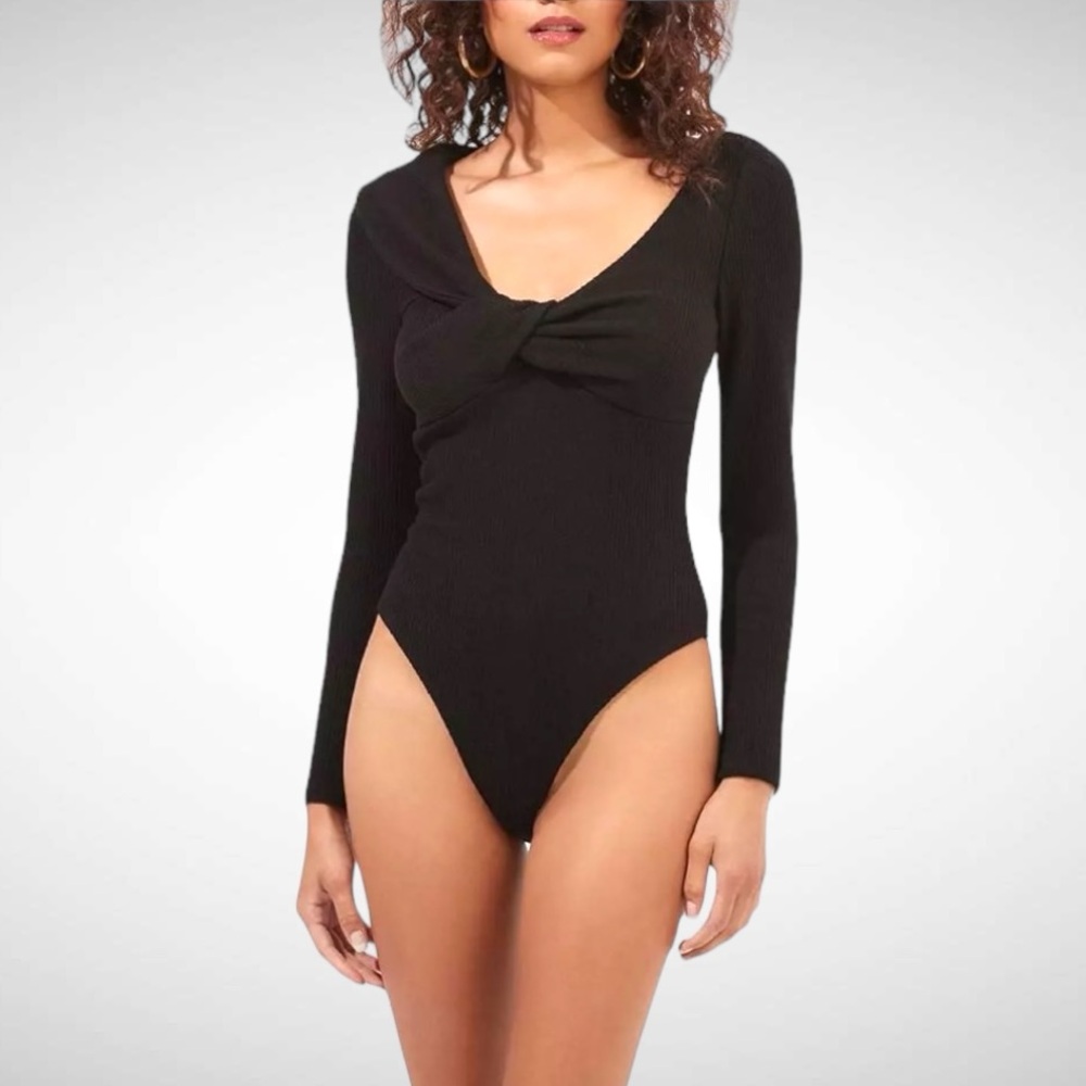 ASTR THE LABEL IGGY TWIST FRONT
LONG SLEEVE BODYSUIT BLK MEDIUM